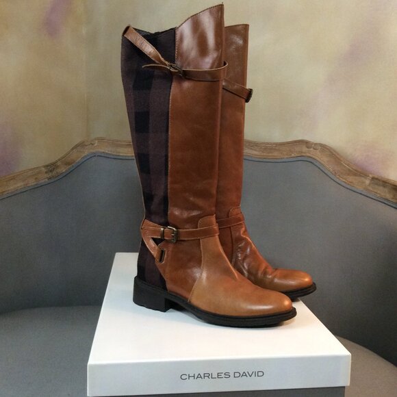 Charles David Italian leather riding boots - Picture 2 of 10
